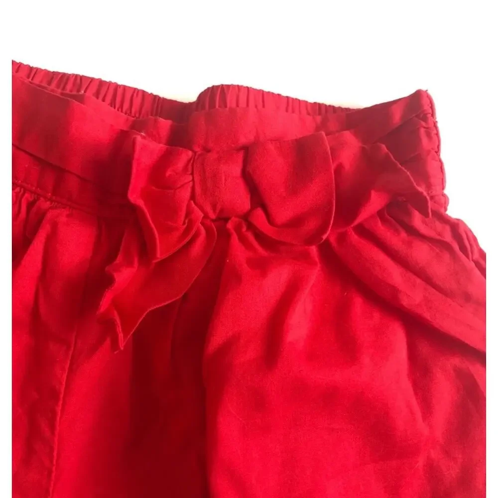 Janie and Jack Adorable Red Rose Floral Top & Bow Shorts Set